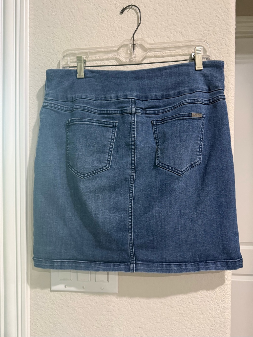 S. C. & Co. Stretch Denim Mini Skirt - Blue L - Picture 6 of 13
